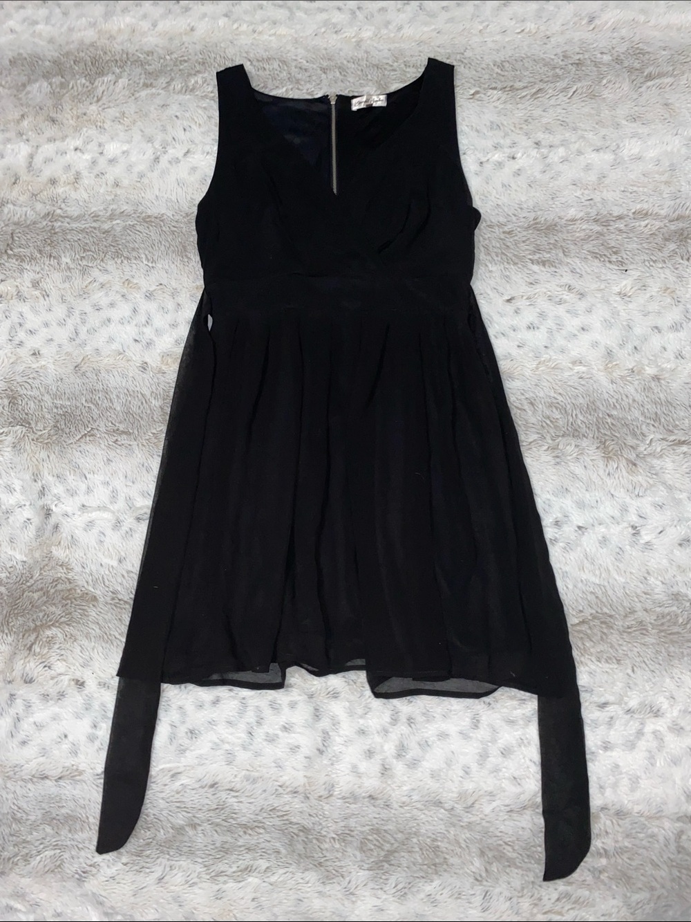 Emerald Sundae Black Sleeveless Fit-and-Flare Mini Dress